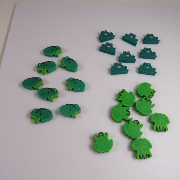 Easter Egg Filler: Small Frog Erasers (24 items)(they stand up) - Picture 2 of 11